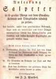 Anleitung Salpeter aus Dunghaufen und Straßenkehricht ziehen 1821 (Download)