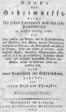 Künste und Geheimnisse für jeden Hausvater und jede Hausmutter 1822 (Download)